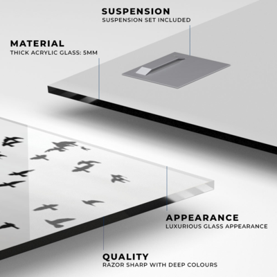 Walljar acrylglas schilderij - Distant Horses