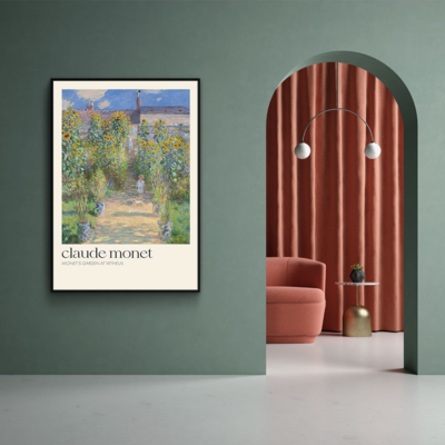 Walljar plexiglas schilderij - Claude Monet - De Tuin Van Monet In Vétheuil