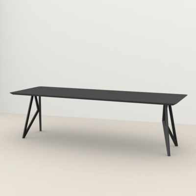 Studio HENK tafel Butterfly Rechthoekig - zwart frame, zwarte beits