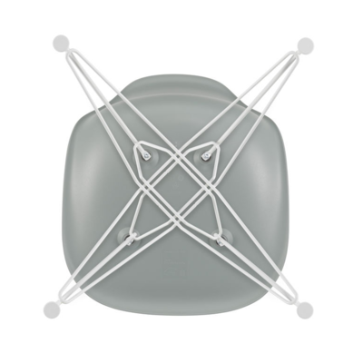 Vitra DSR RE eetkamerstoel wit onderstel