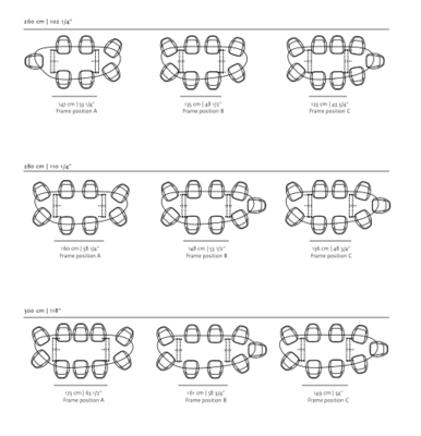 Studio HENK tafel Butterfly Blob - zwart frame, gerookte beits