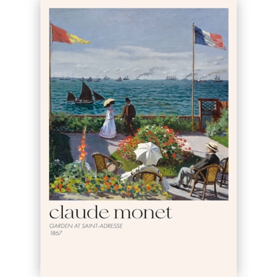 Poster Claude Monet - Terras in Sainte-Adresse