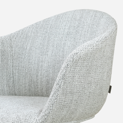 Nout-Otis bureaustoel wit onderstel - Gestoffeerde zitting met armleuningen