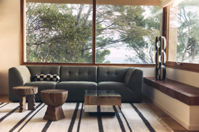 Striped woolen kelim cream (200x300cm)