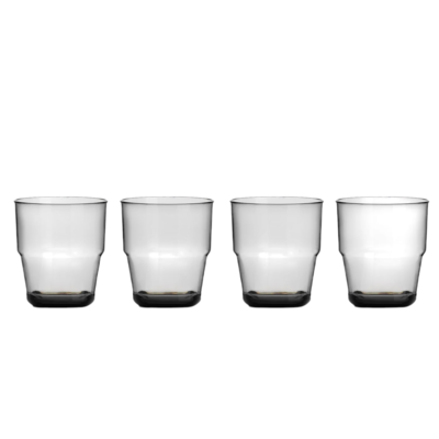 Flamefield stapelbaar waterglas Smoke (set van 4)