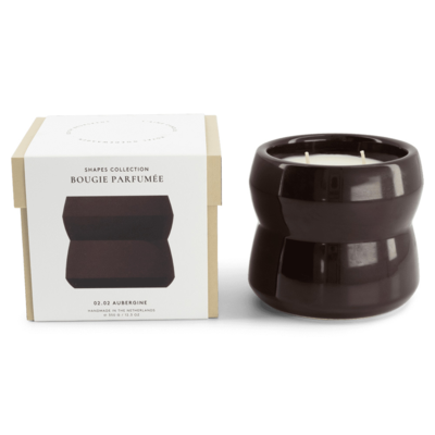 Kaars Shape 02.02 Candle &amp; Happy lid Aubergine