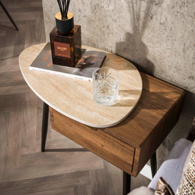Nachtkastje Limestone Houtlook