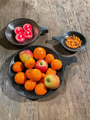 Hardsteen Chapati schaal zwart