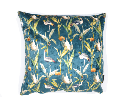 Kussen velvet kraanvogel