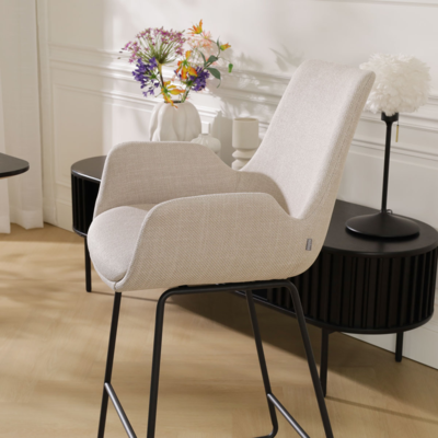 Barkruk Nino-Eef zwart onderstel