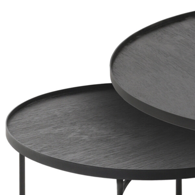 Ethnicraft - Round tray salontafel - set van 2