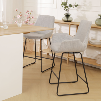 Barkruk Nino-Eef zwart onderstel