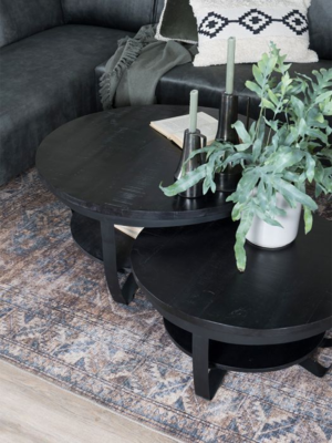 Salontafel Cilamon Zwart/Zwart 90 cm