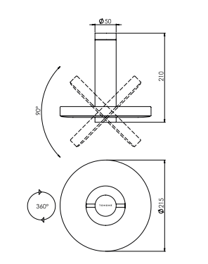 Tonone wandlamp Beads Wall 35 Downlight
