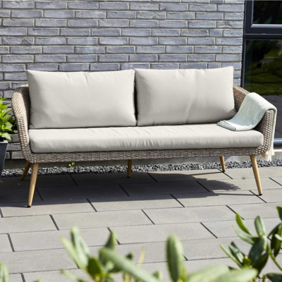 Rotan tuinbank Fien - 3 zits - Met zitkussens