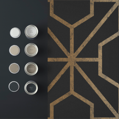 Graham &amp; Brown  vliesbehang  Rinku Black &amp; Gold