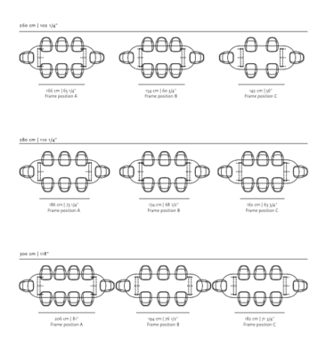 Studio HENK tafel Butterfly Plat ovaal - zwart frame, gerookte beits