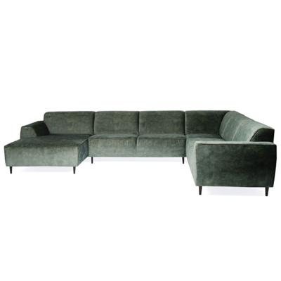 JaxxChoice hoekbank U-model Rikki groen