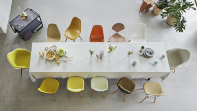 Vitra stoel Eames DAR chroom onderstel