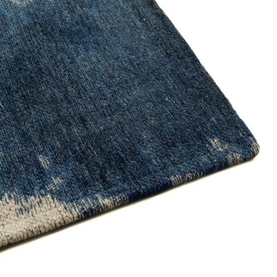 Paintball blauw structuurpatroon hedendaags abstract vloerkleed