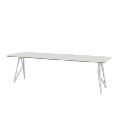 Studio HENK tafel Butterfly Rechthoekig - wit frame, HPL Fenix bianco kos