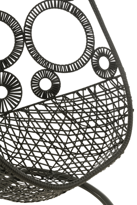 Hangstoel Bula incl. kussens Zwart	