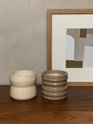 Kaars Shape 04.01 Candle &amp; Happy lid Stone