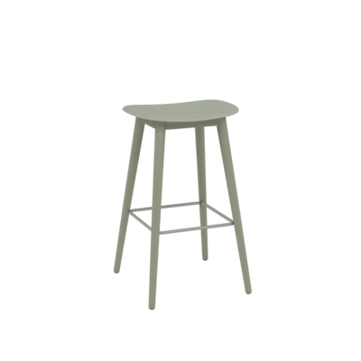Muuto barkruk Fiber Bar Stool Wood Base