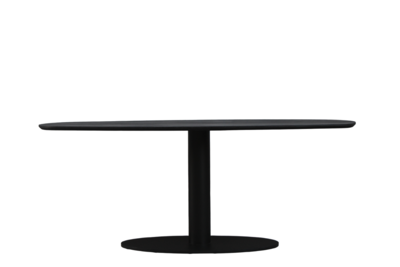 Eettafel Berlijn deens ovaal zwart 200cm