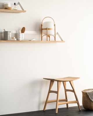 Ethnicraft - Osso eettafel kruk 45 - eiken/eiken zwart