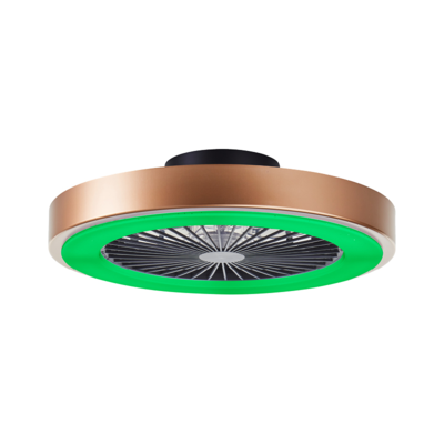 Plafondventilator Slimline – RGB licht – zwart/goud