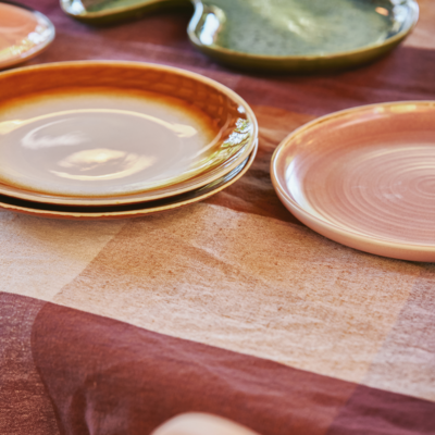 HKliving Dinner Plates - 70's Ceramics