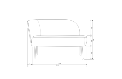 Fauteuil Vogue lounge leer