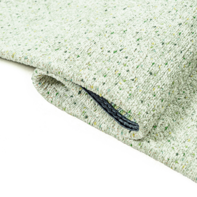 Modern Mist groen gestructureerd vloerkleed met stippenpatroon