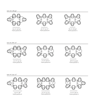 Studio HENK tafel Butterfly Blob - zwart frame, gerookte beits