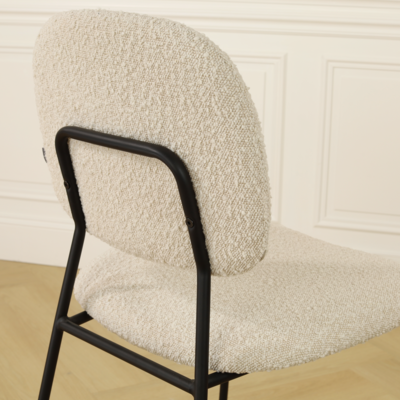 Eetkamerstoel Jasmijn - zwart onderstel