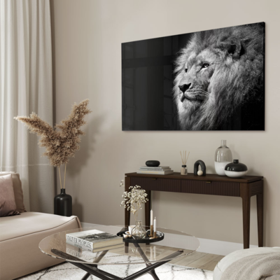 Walljar acrylglas schilderij - Gazing Lion