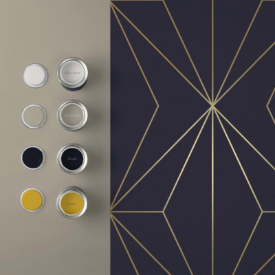 Graham &amp; Brown  vliesbehang  Harmony Navy Gold