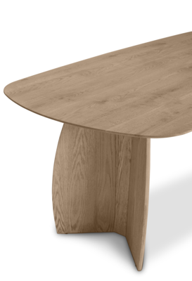 Eetkamertafel Divio groove naturel 90 cm