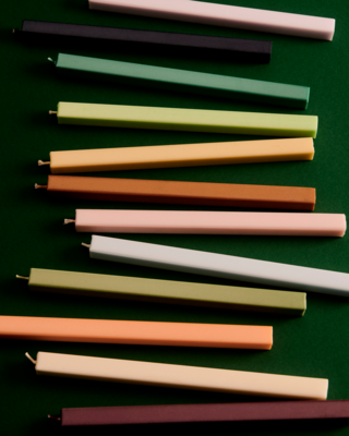 HAY Square Candle | Set van 4