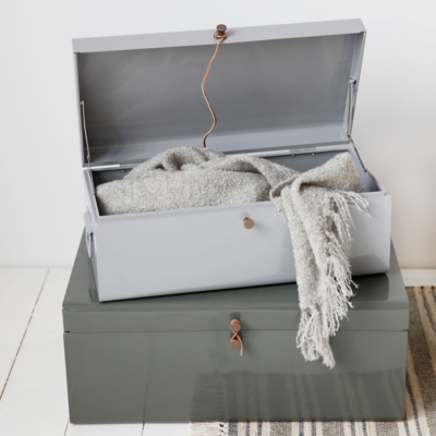 House Doctor metalen kist (set van 2)