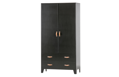 Garderobekast Dian grenen diep zwart [fsc]