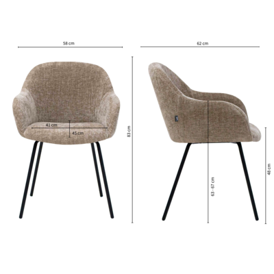 Kick eetkamerstoel Arda