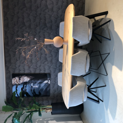 Firma Hout &amp; Staal Eettafel Deens ovaal | xy schuin | matte lak