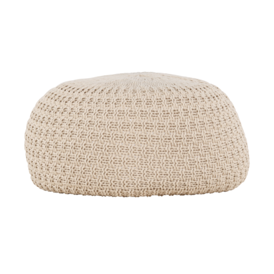 Gevlochten poef Sylvie