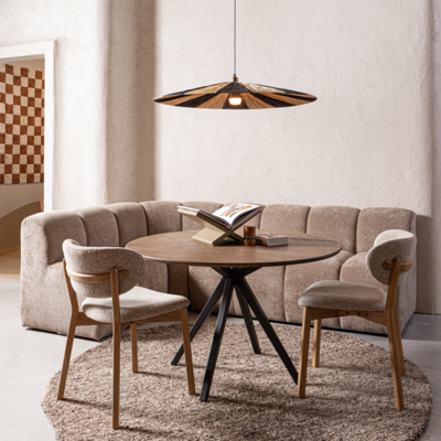 Mojo Eetbankje met rugleuning - Donkerzand