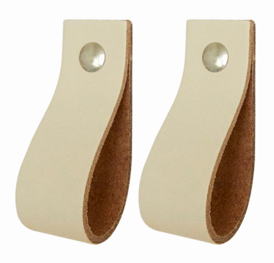 Leren handgrepen set van 2 - maat L