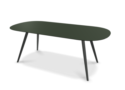 They &amp; Me eettafel Joy – plat ovaal – HPL Zucchini