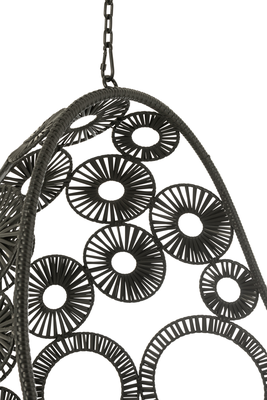 Hangstoel Bula incl. kussens Zwart	