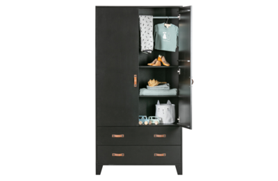 Garderobekast Dian grenen diep zwart [fsc]